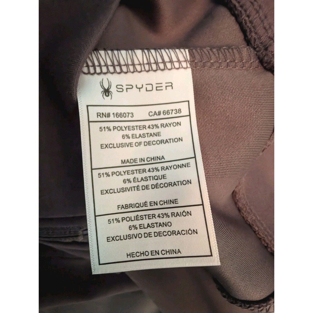 Spyder Hoodie Jacket Womens Medium Full Zip Athletic Brown Stretch Pockets NWT - Picture 14 of 14